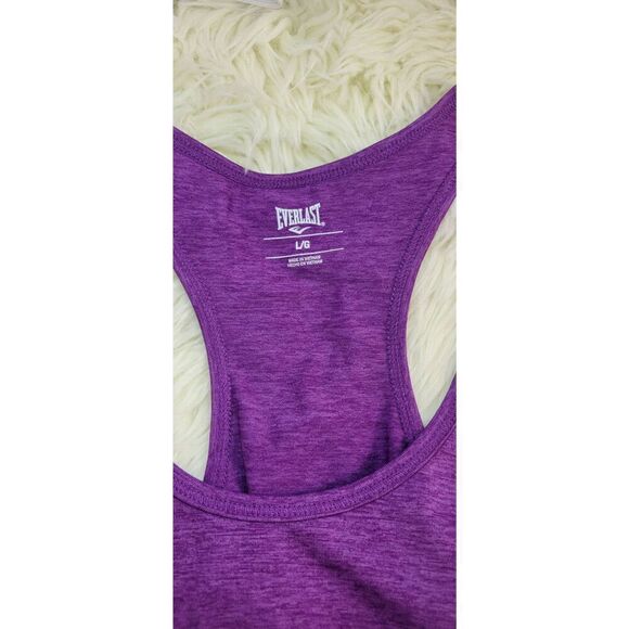Everlast Purple Activewear Tank Sz L Scoop Neck - Picture 4 of 5